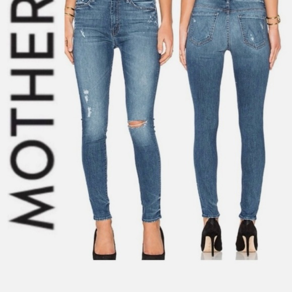 Mother Jeans High Waisted Looker, size 24, Loud is How I Love You Skinny Raw Hem - Picture 3 of 9